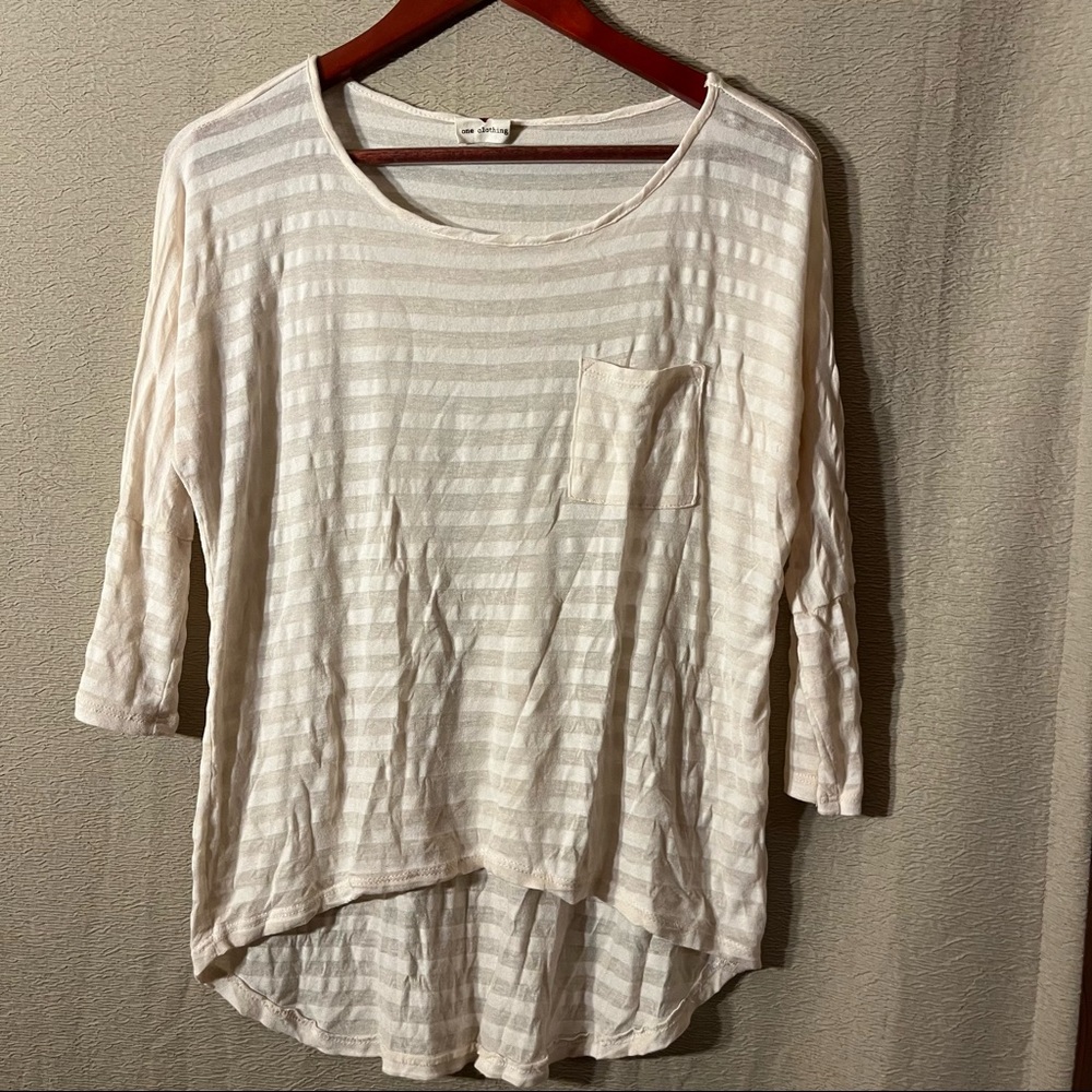 🌞Sheer Cream Top